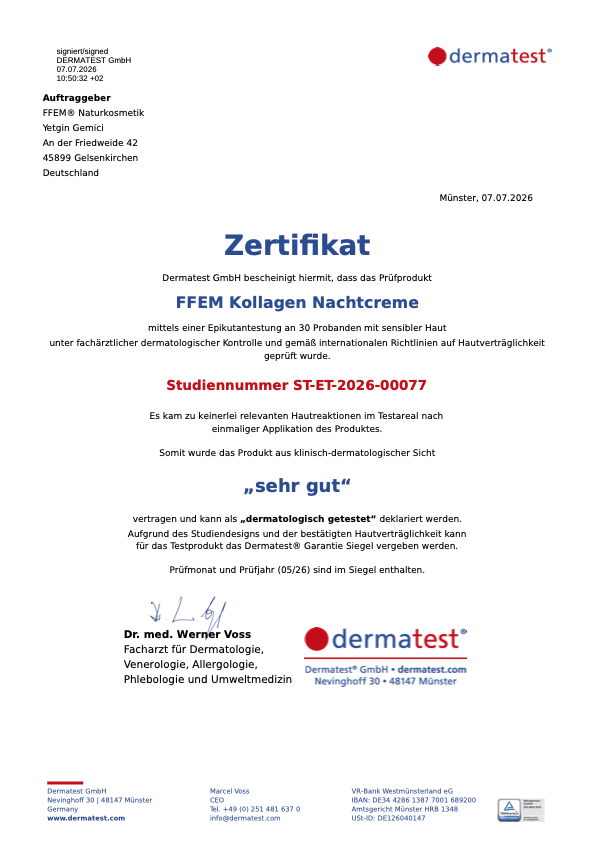 Zertifikat Kollagen Nachtcreme